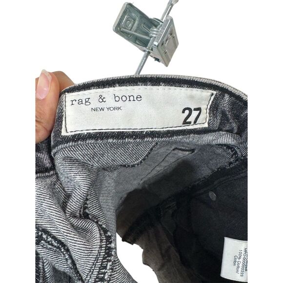 Rag & Bone Women's Gray Denim Mini Skirt Size 27 Frayed Hem Casual - Picture 4 of 5